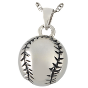 Silver Baseball Keepsake Pendant for Cremains